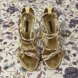 Louis Vuitton Azur Wedge Heels 36 Authentic